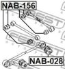 FEBEST NAB-156 Control Arm-/Trailing Arm Bush